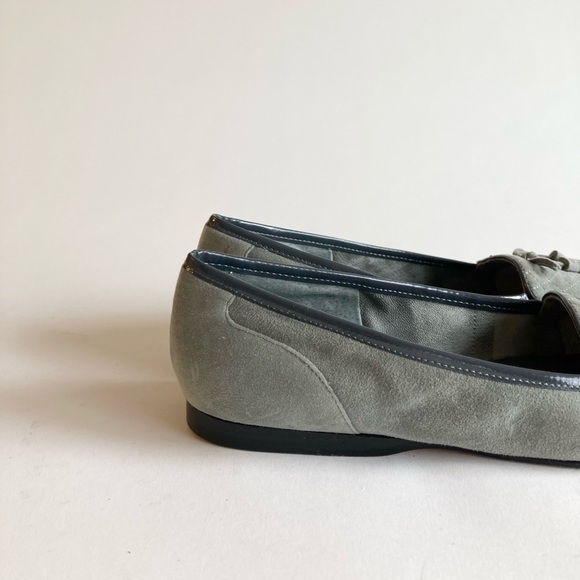 Enzo Angiolini Grey Suede Genuine Leather Loafers size 9 - Picture 3 of 15